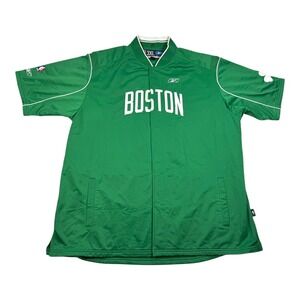 Boston Celtics Jacket Mens 3XL Tall Green NBA Basketball Reebok Warm Up